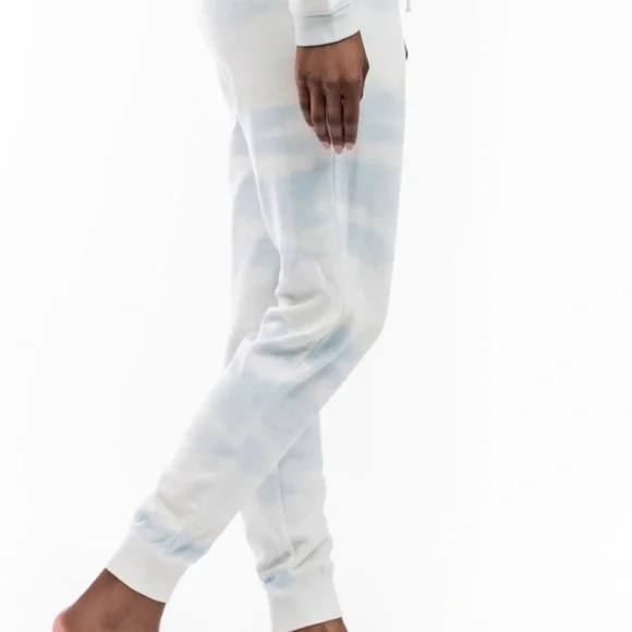 Rachel Parcell Lounge Set Fleece Joggers Crewneck Sweatshirt Blue Cloud - Picture 4 of 10